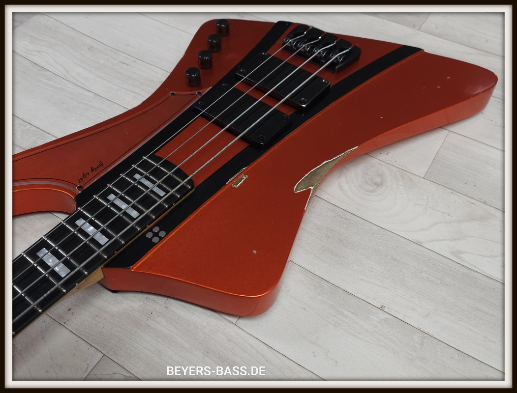 Sandberg Forty Eight VM4 Ebony, Hardcore Aged Reserve Orange Metallic/Black Stripes